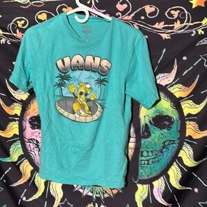 Vans Boys surfing skeleton Tee Size Large 12-14